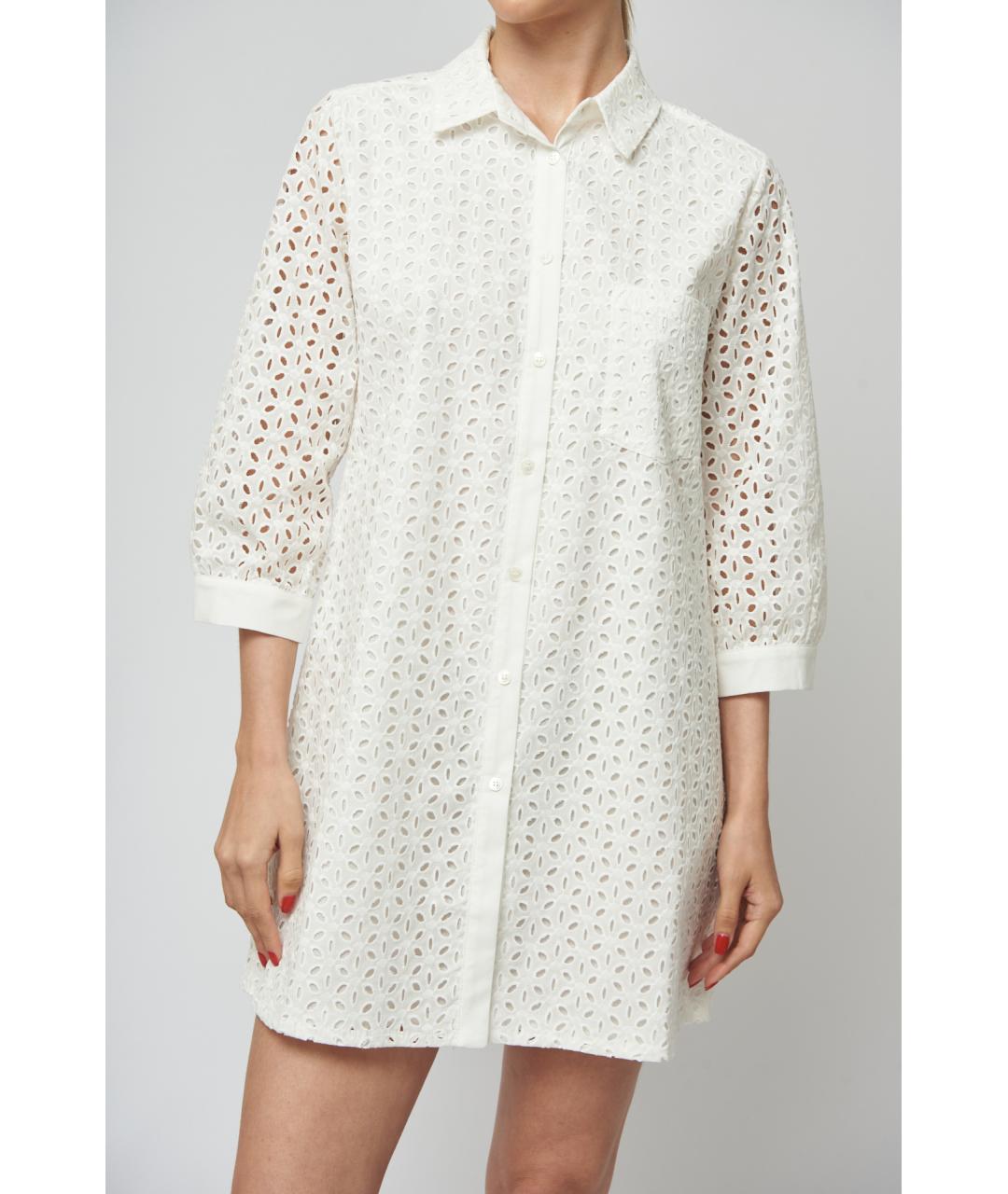 MC2 SAINT BARTH Белая хлопковая рубашка, фото 4