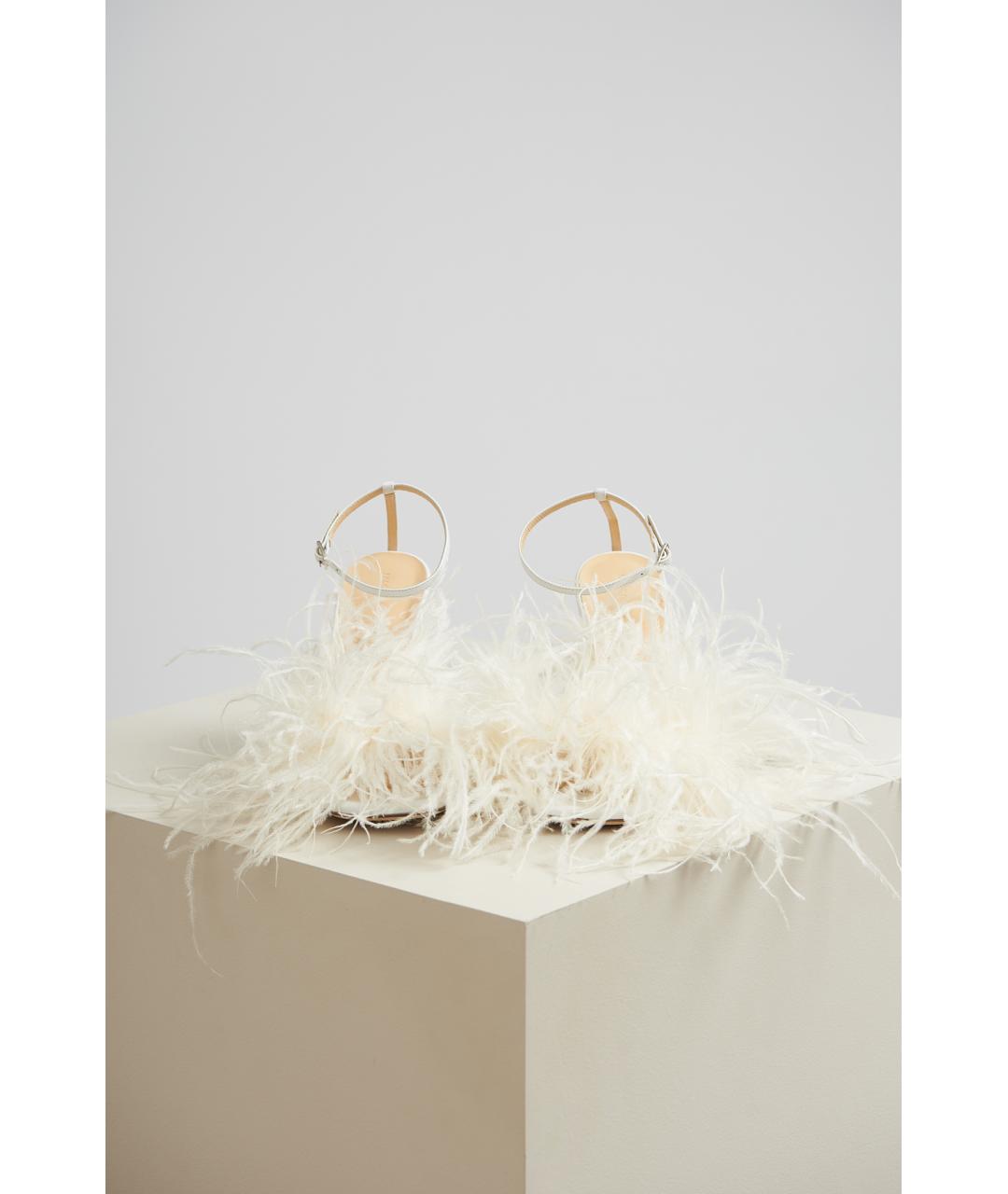 MAGDA BUTRYM Белые кожаные босоножки, фото 2