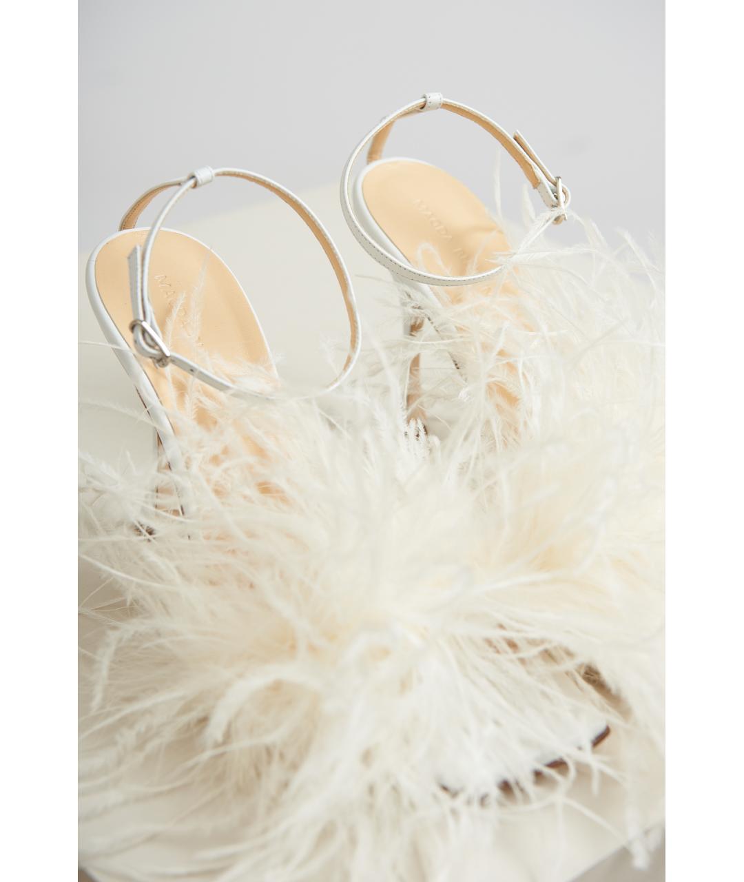 MAGDA BUTRYM Белые кожаные босоножки, фото 3