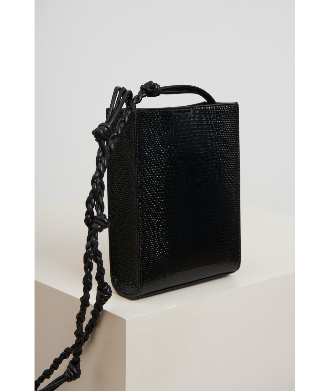 JIL SANDER Черная кожаная сумка через плечо, фото 2