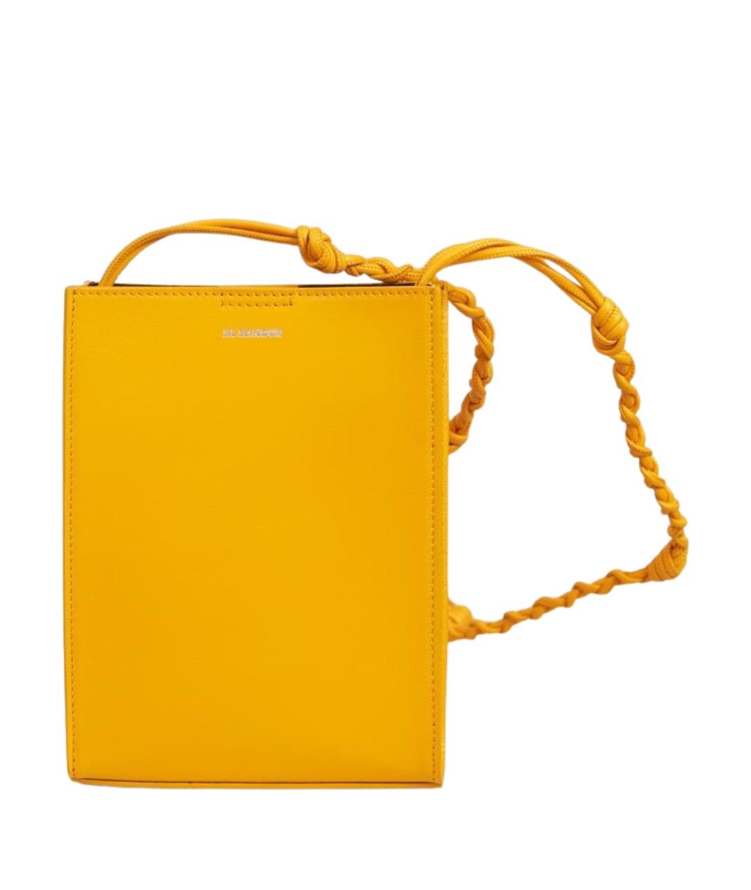 JIL SANDER Оранжевая кожаная сумка через плечо, фото 1