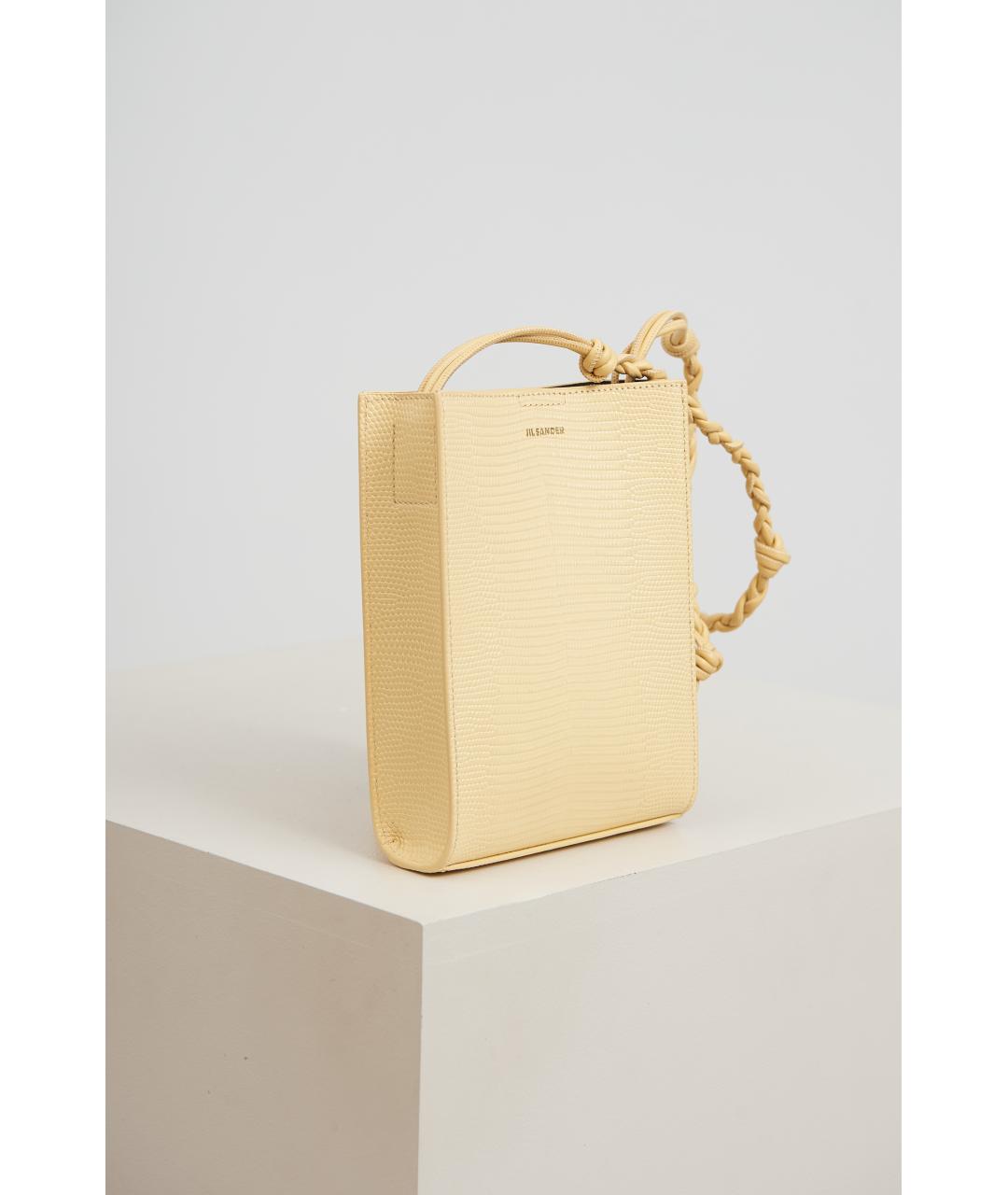 JIL SANDER Желтая кожаная сумка через плечо, фото 2