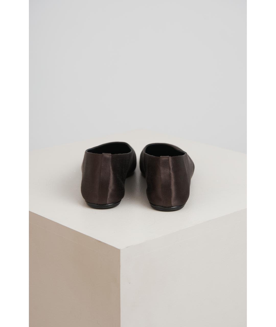 MAGDA BUTRYM Коричневые текстильные балетки, фото 3