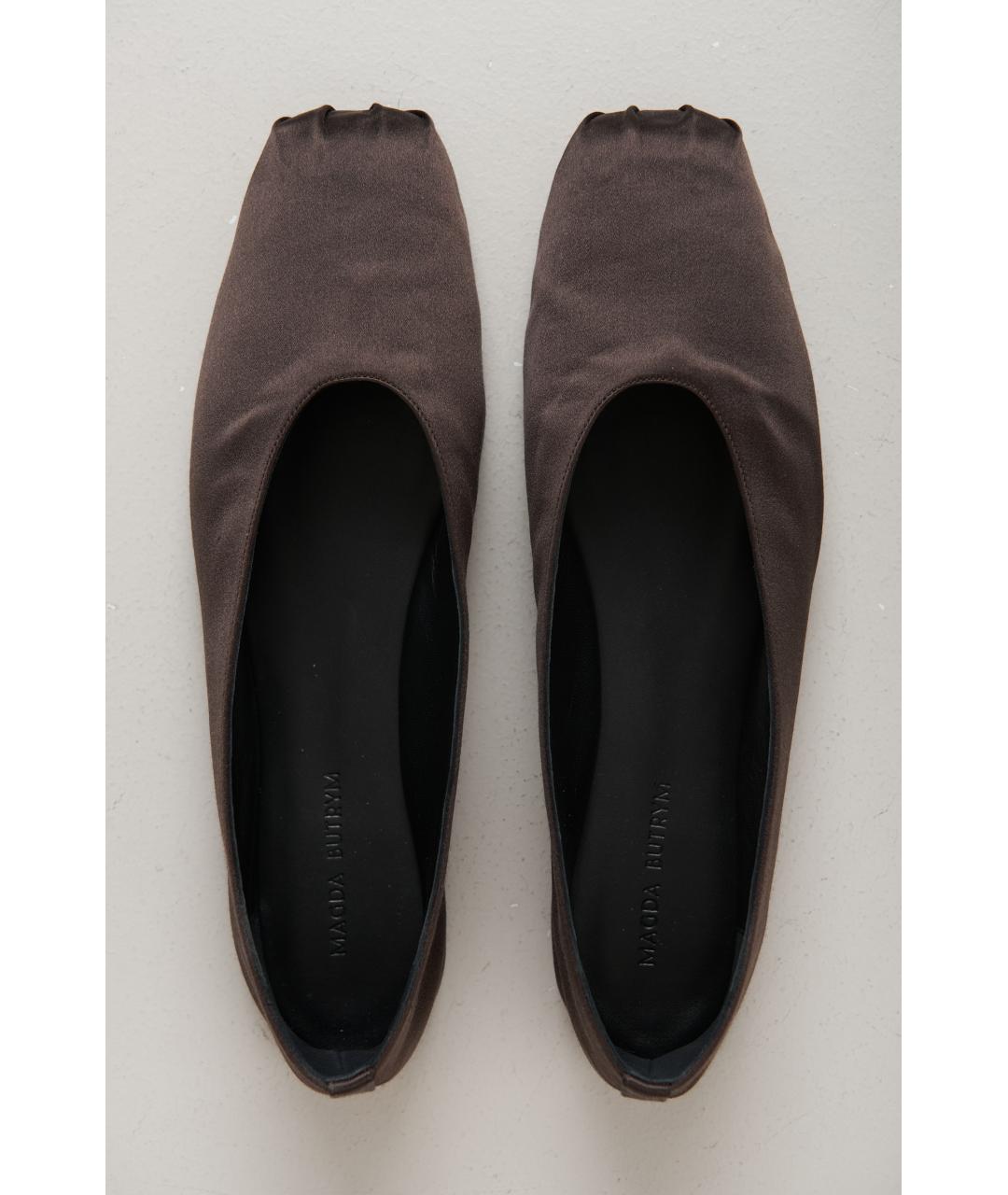 MAGDA BUTRYM Коричневые текстильные балетки, фото 5