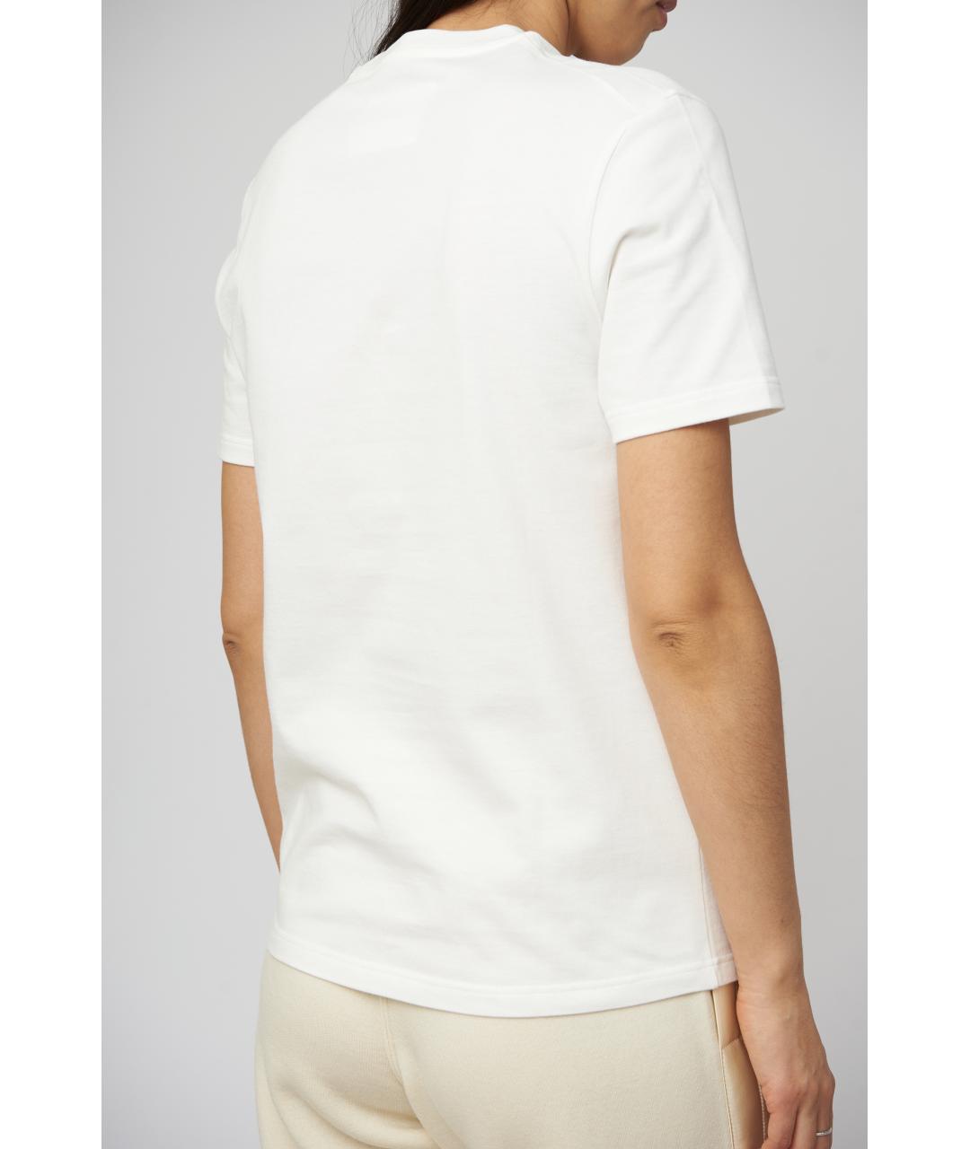 JIL SANDER Белая хлопковая футболка, фото 4