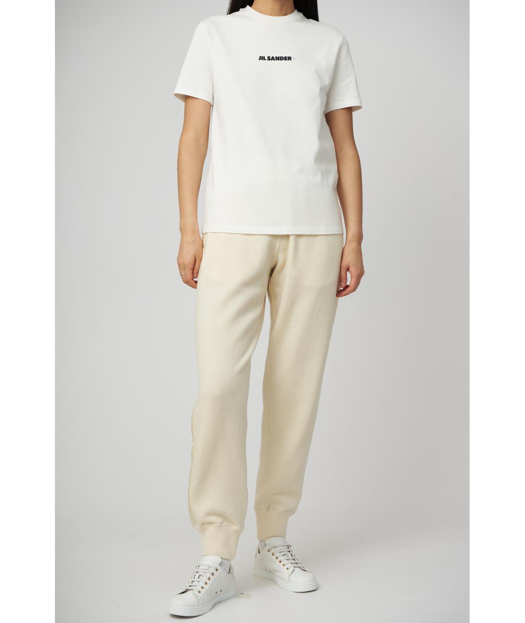 JIL SANDER Белая хлопковая футболка, фото 2