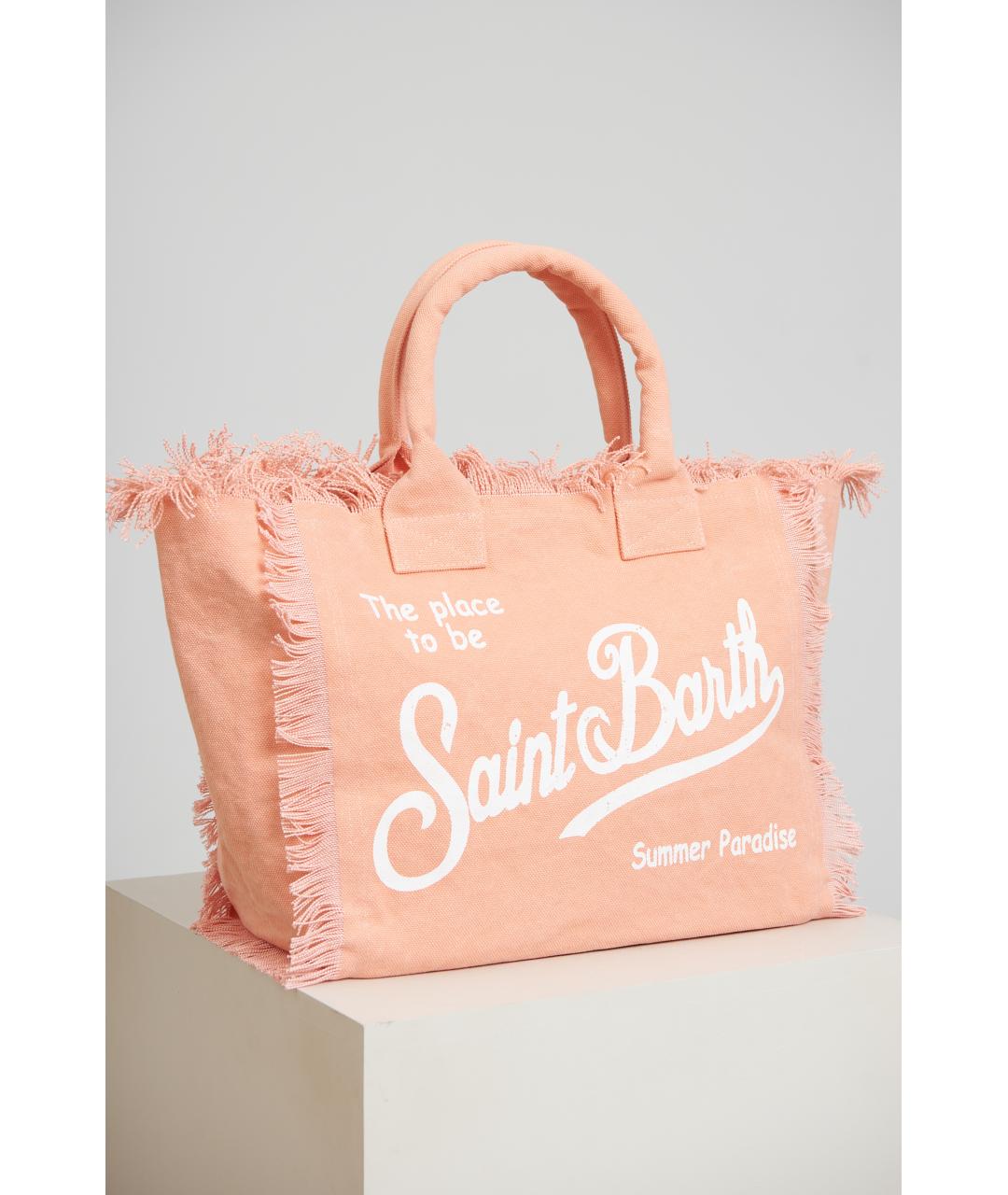 MC2 SAINT BARTH Розовая тканевая сумка тоут, фото 2