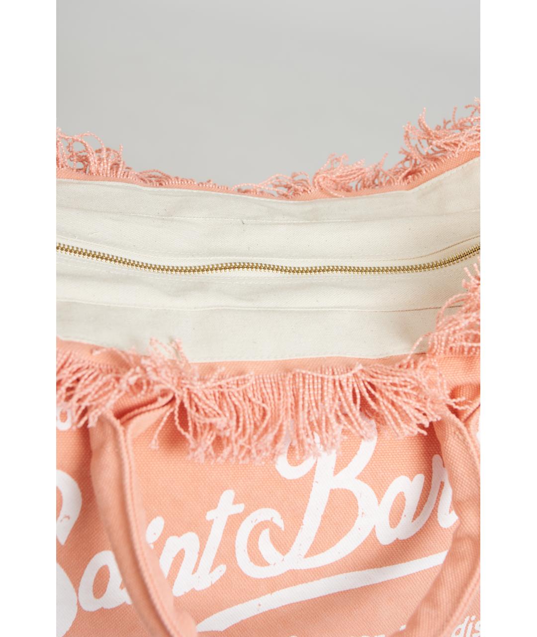 MC2 SAINT BARTH Розовая тканевая сумка тоут, фото 4