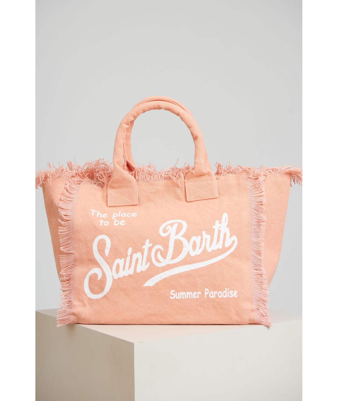 MC2 SAINT BARTH Розовая тканевая сумка тоут, фото 5
