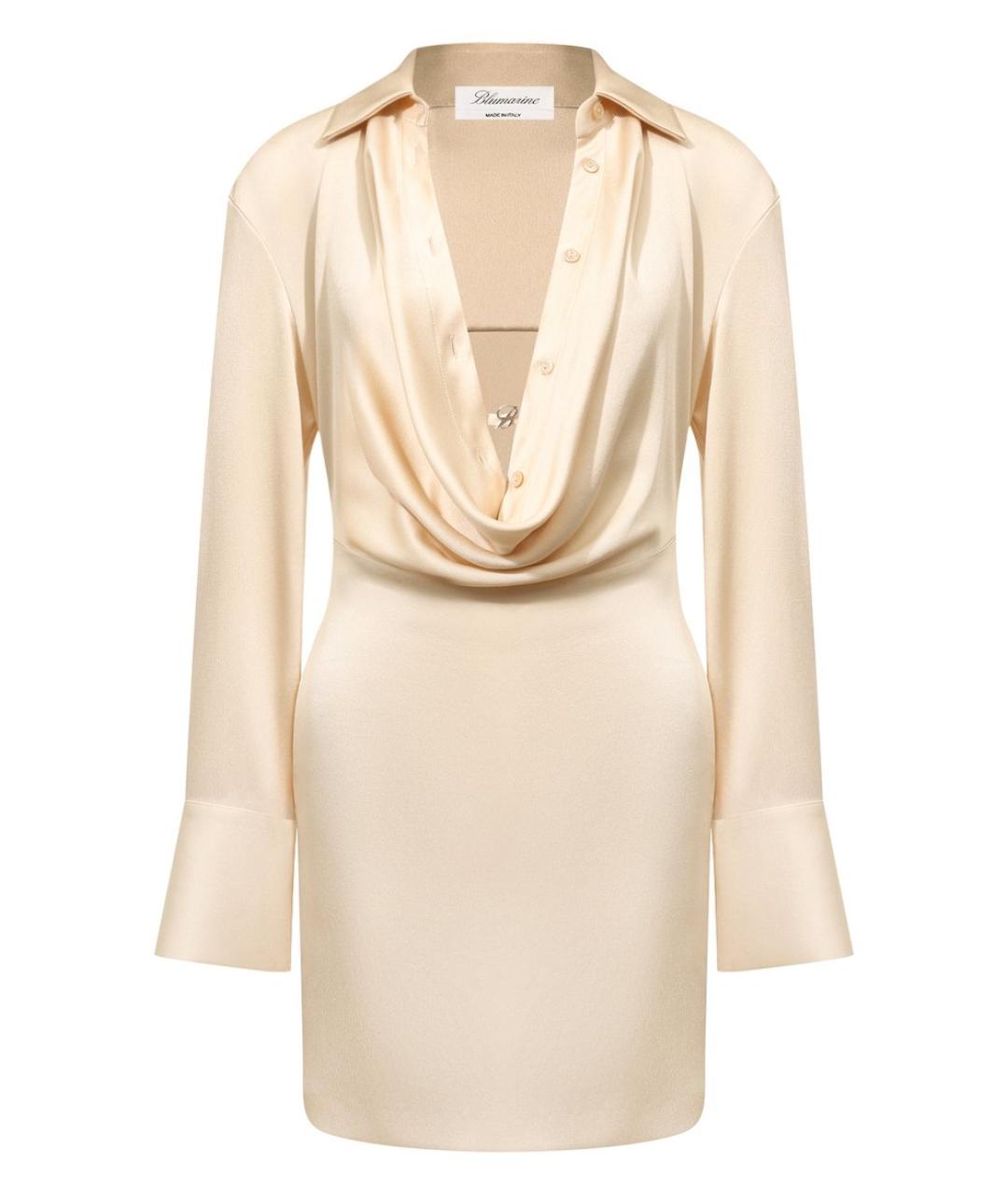 BLUMARINE Бежевое коктейльное платье, фото 1
