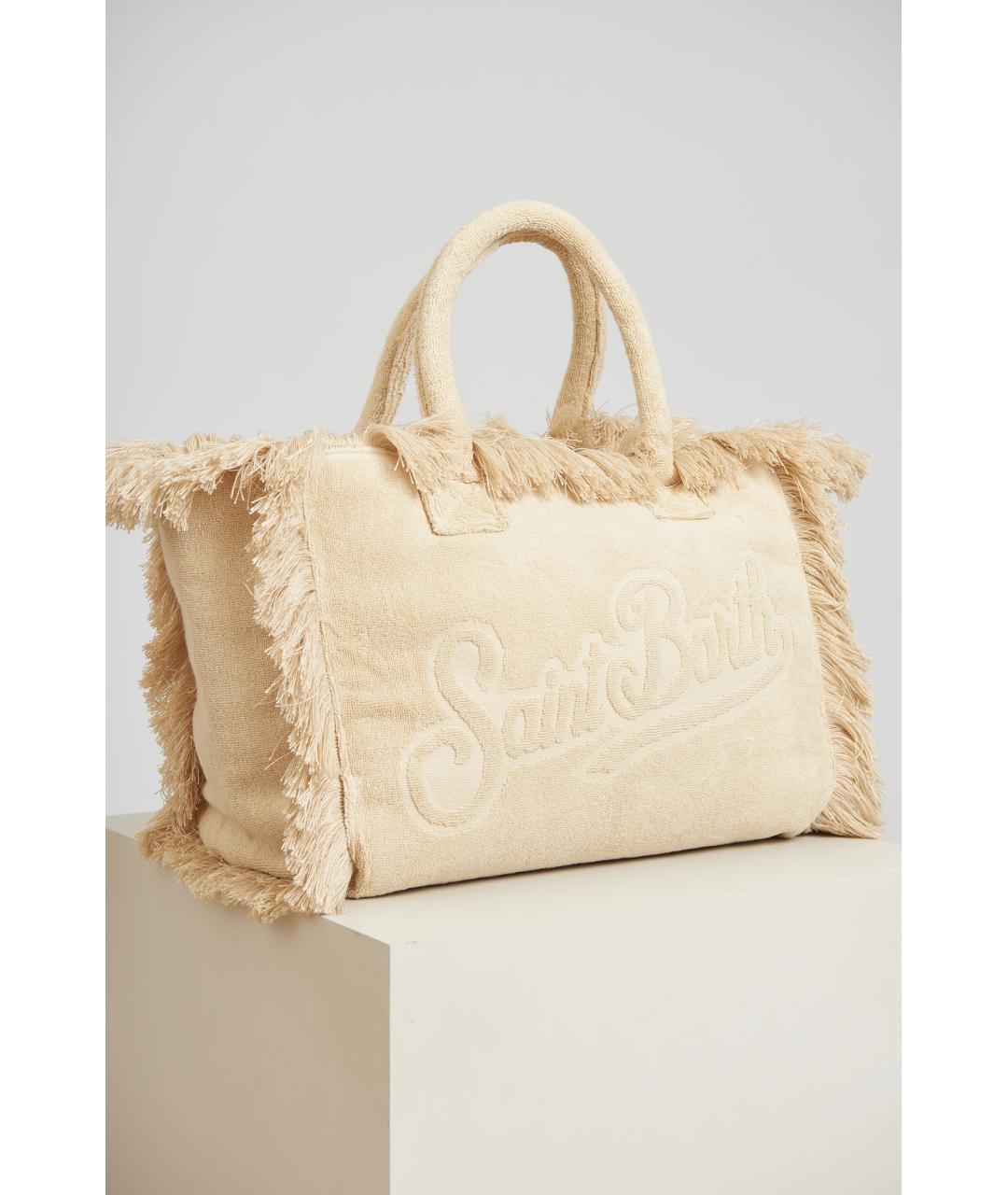 MC2 SAINT BARTH Бежевая тканевая сумка через плечо, фото 2