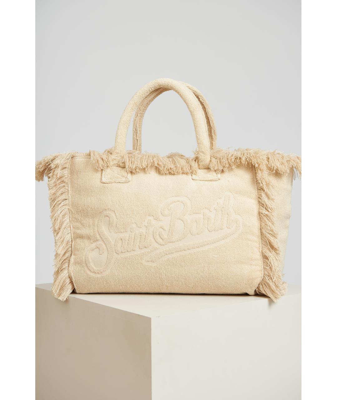 MC2 SAINT BARTH Бежевая тканевая сумка через плечо, фото 5