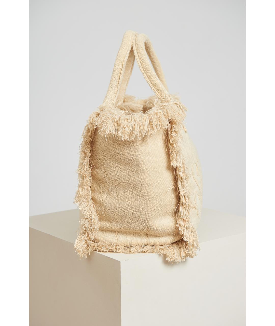 MC2 SAINT BARTH Бежевая тканевая сумка через плечо, фото 3