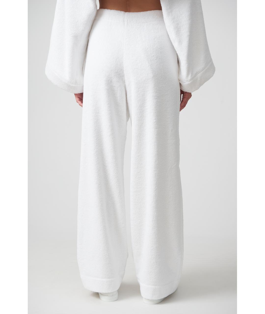 ALAIA Белые хлопковые прямые брюки, фото 4