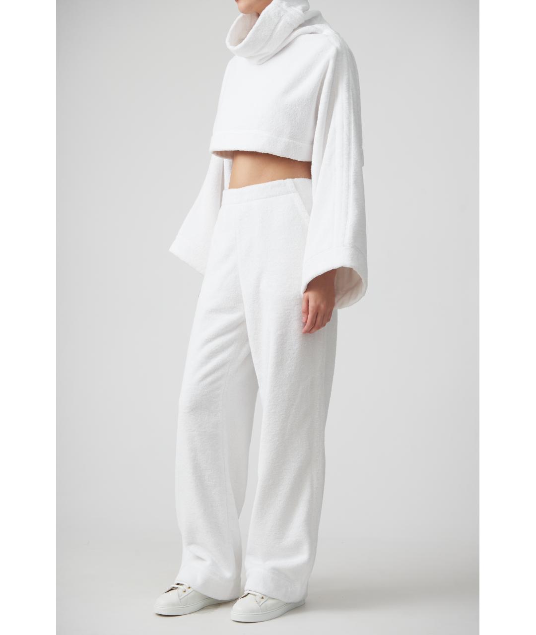 ALAIA Белые хлопковые прямые брюки, фото 2