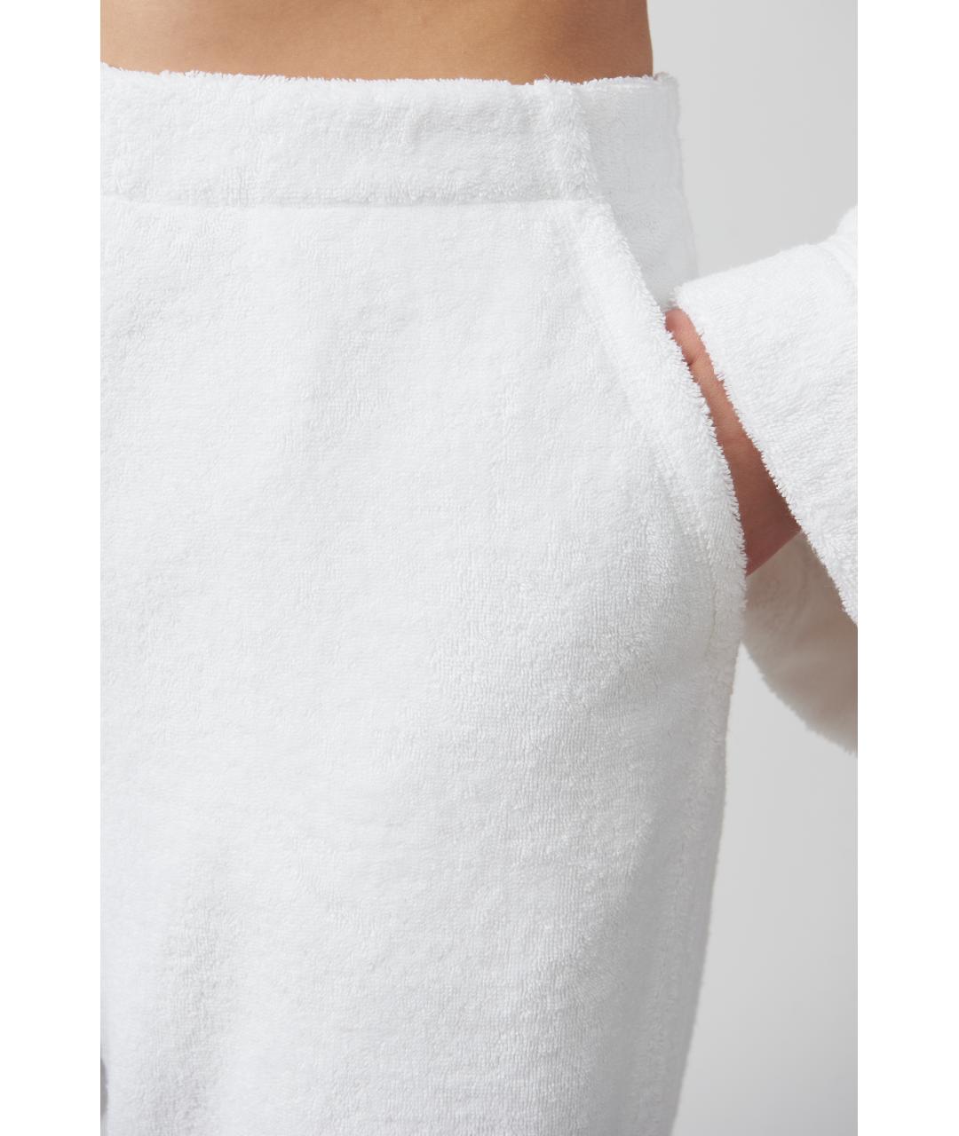 ALAIA Белые хлопковые прямые брюки, фото 3