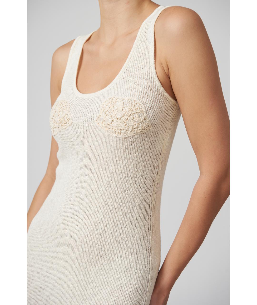 MAGDA BUTRYM Белое хлопковое платье, фото 4