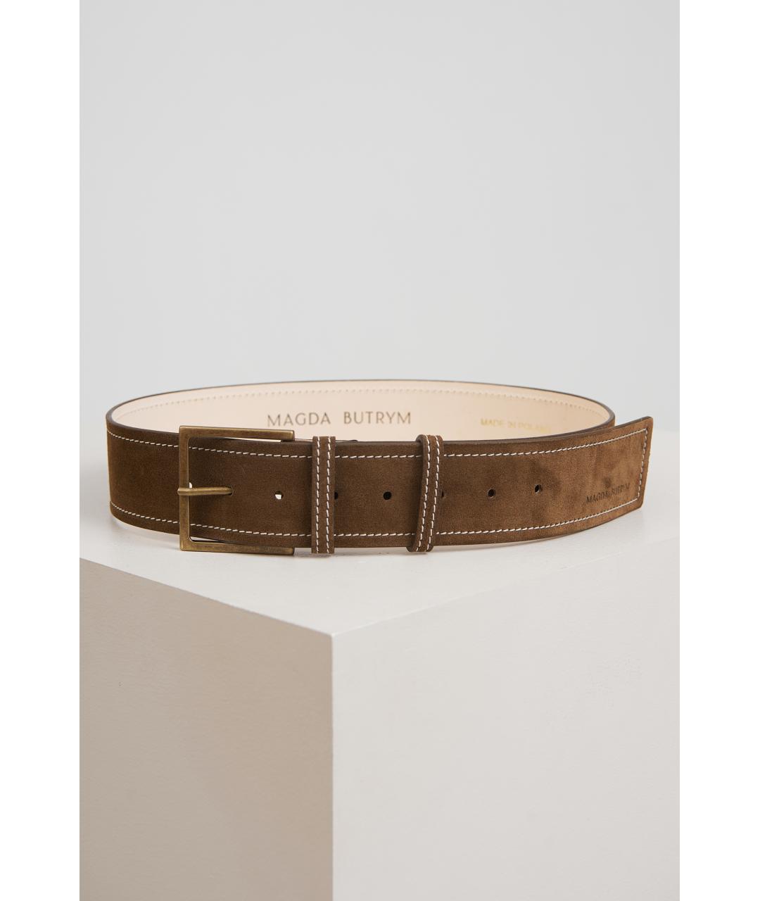 MAGDA BUTRYM Коричневый кожаный ремень, фото 2