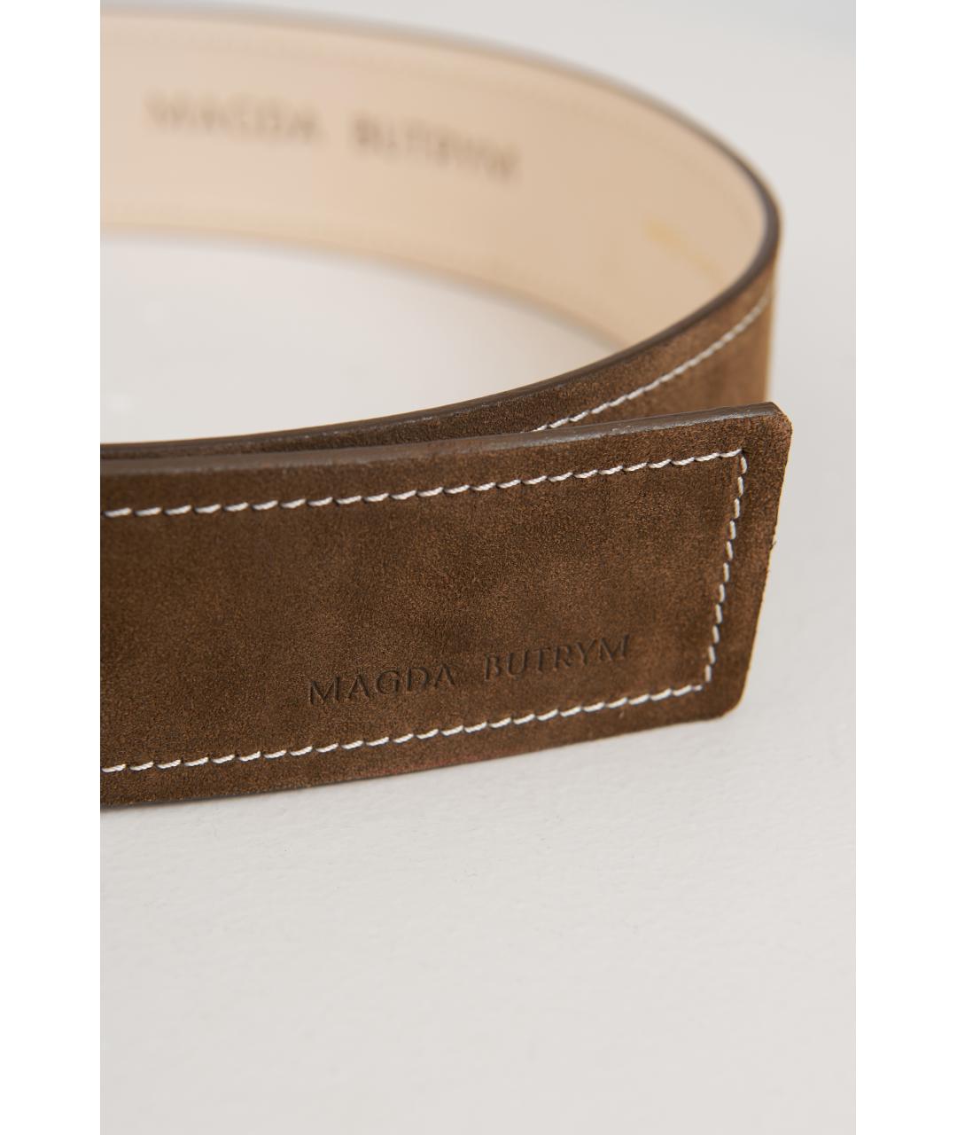 MAGDA BUTRYM Коричневый кожаный ремень, фото 4
