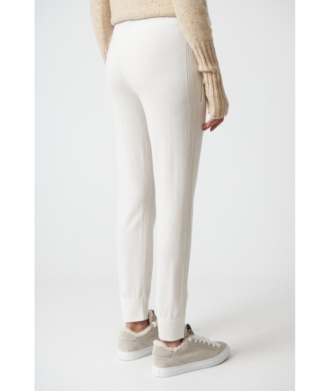 KITON Белые кашемировые прямые брюки, фото 3