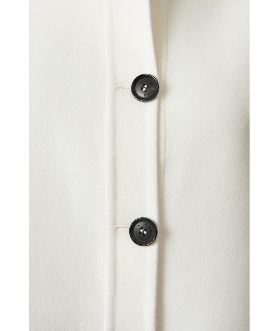 KITON Белый кашемировый жакет/пиджак, фото 5