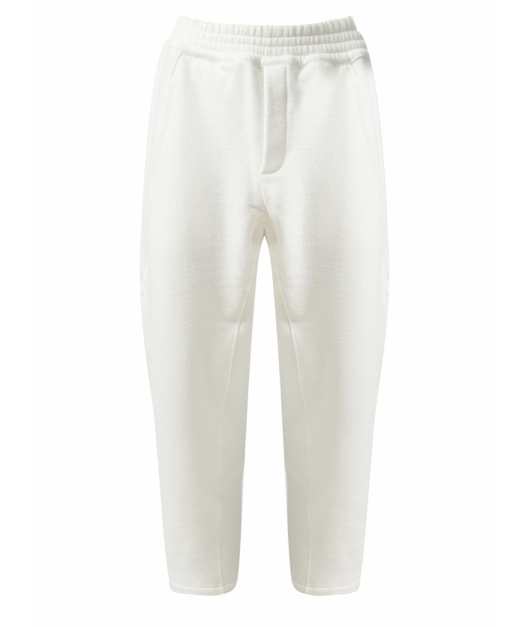 KITON Белые шерстяные прямые брюки, фото 1