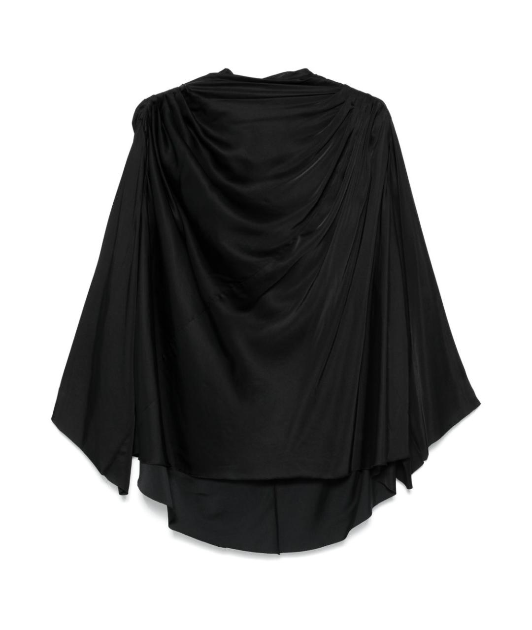 RICK OWENS Черная ацетатная блузы, фото 1