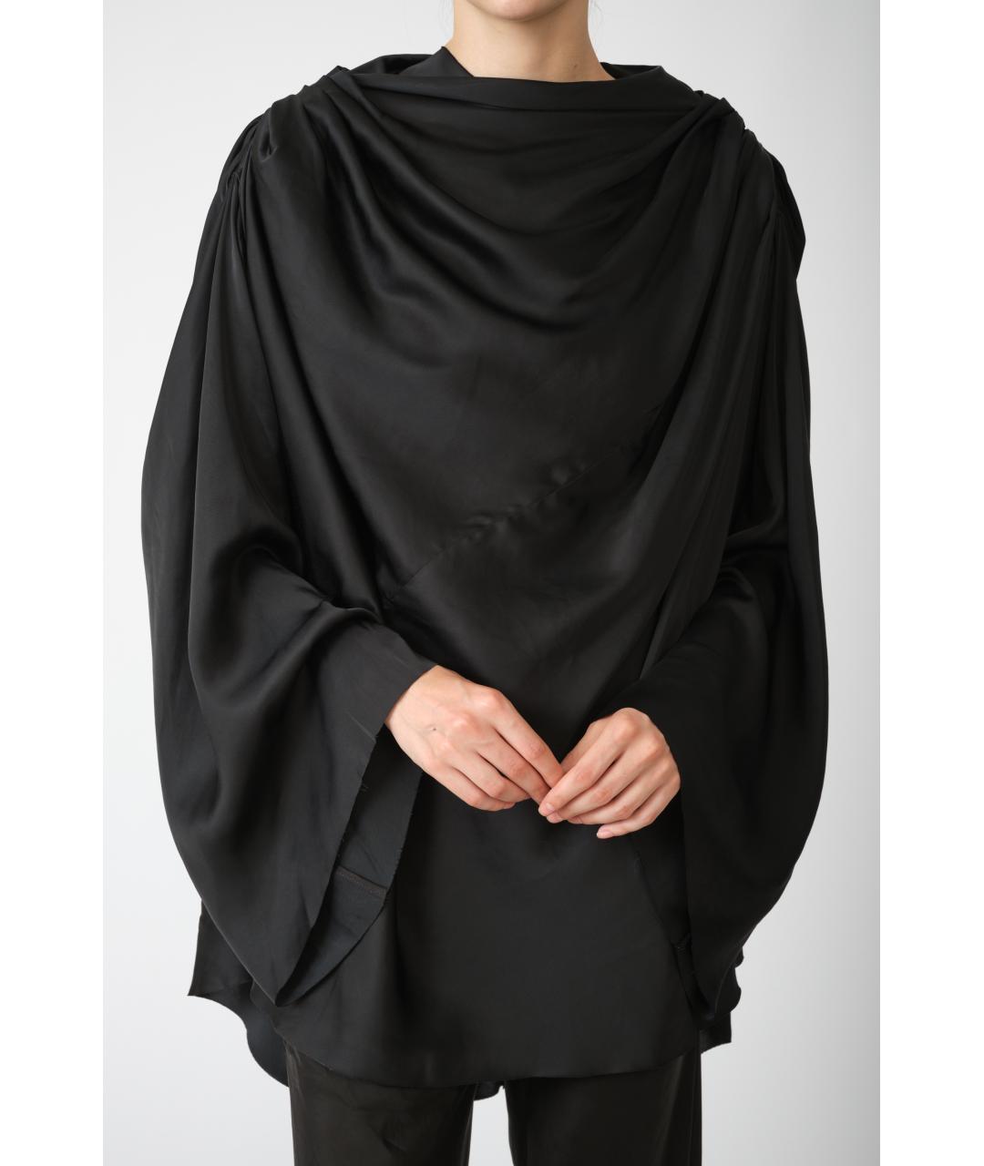 RICK OWENS Черная ацетатная блузы, фото 3