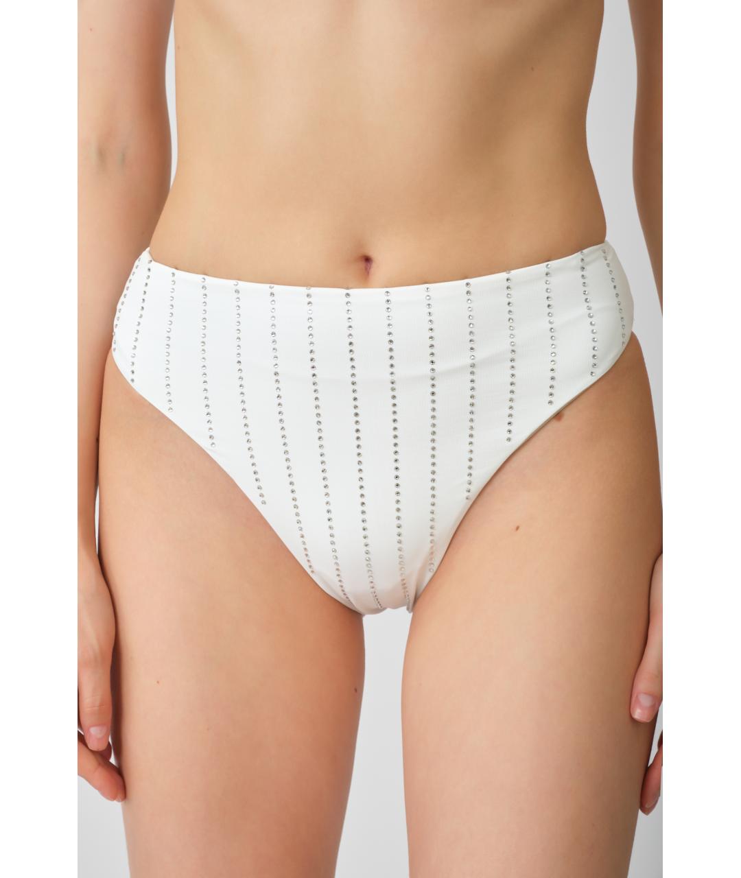 MC2 SAINT BARTH Белый полиэстеровый купальник, фото 2