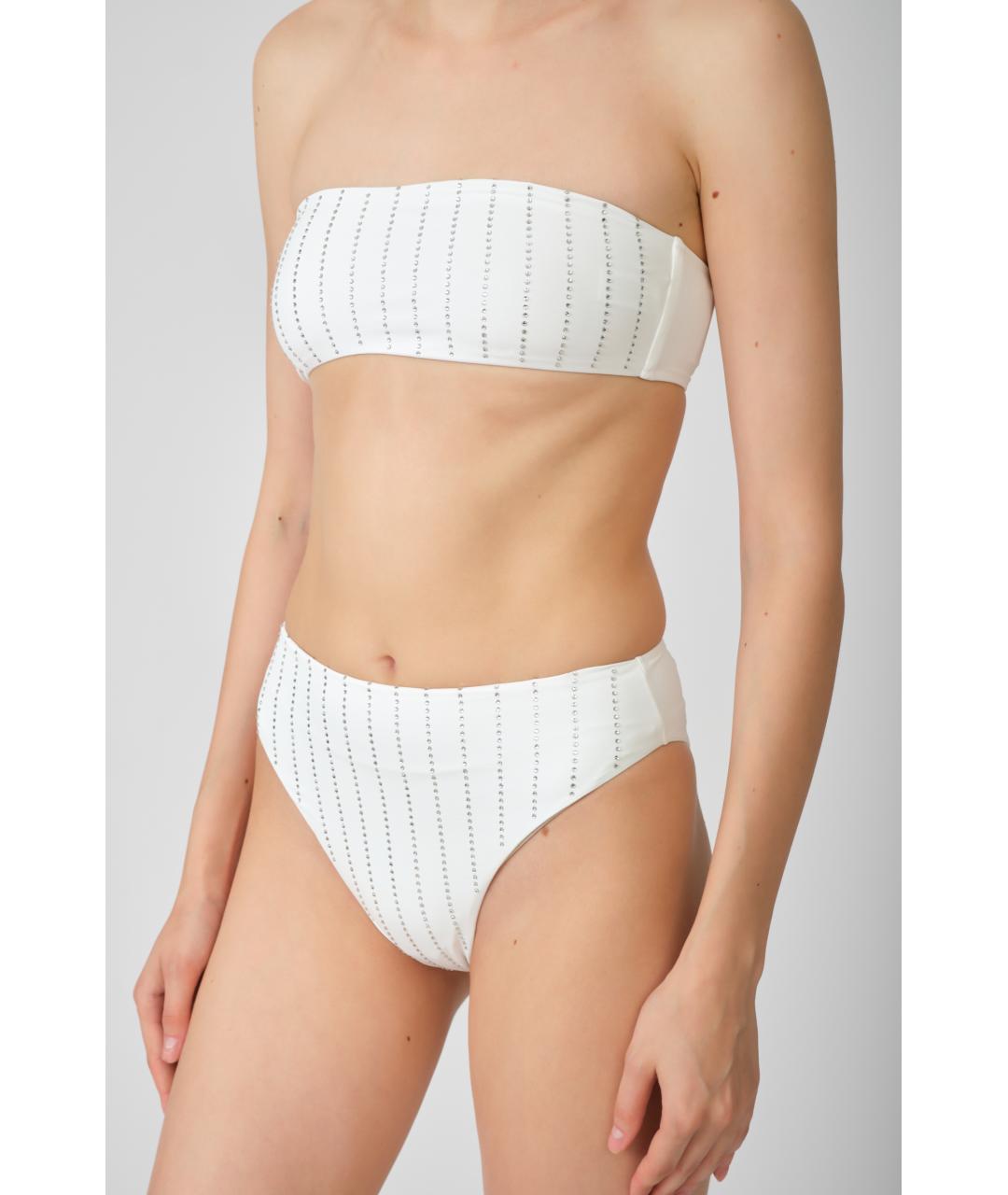 MC2 SAINT BARTH Белый полиэстеровый купальник, фото 4