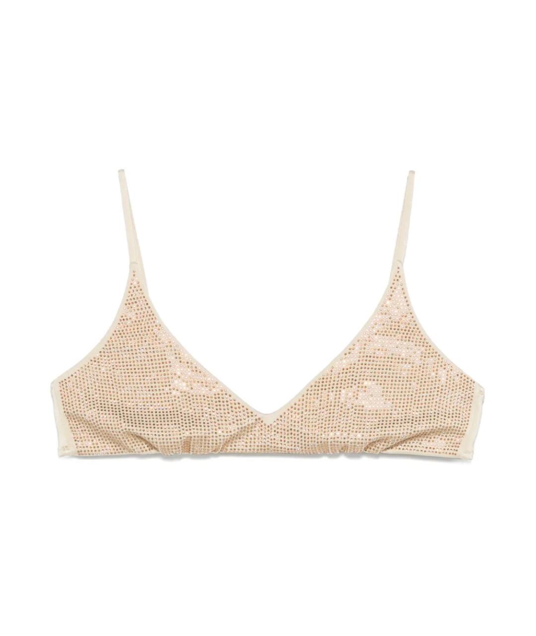 MC2 SAINT BARTH Золотой полиамидовый купальник, фото 1