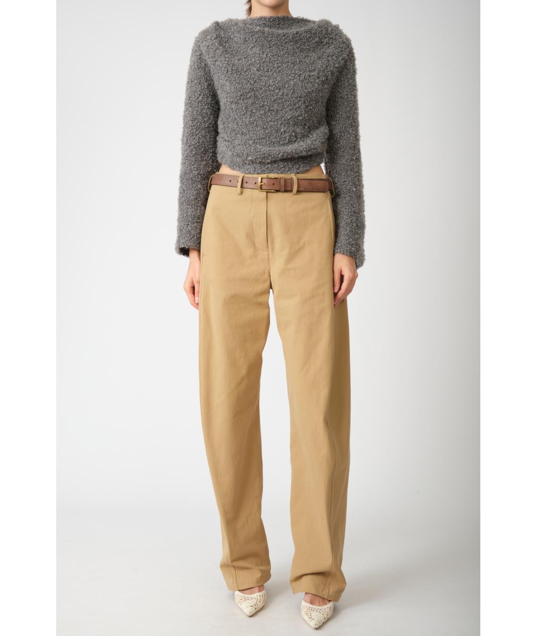 MAGDA BUTRYM Бежевые хлопковые прямые брюки, фото 8
