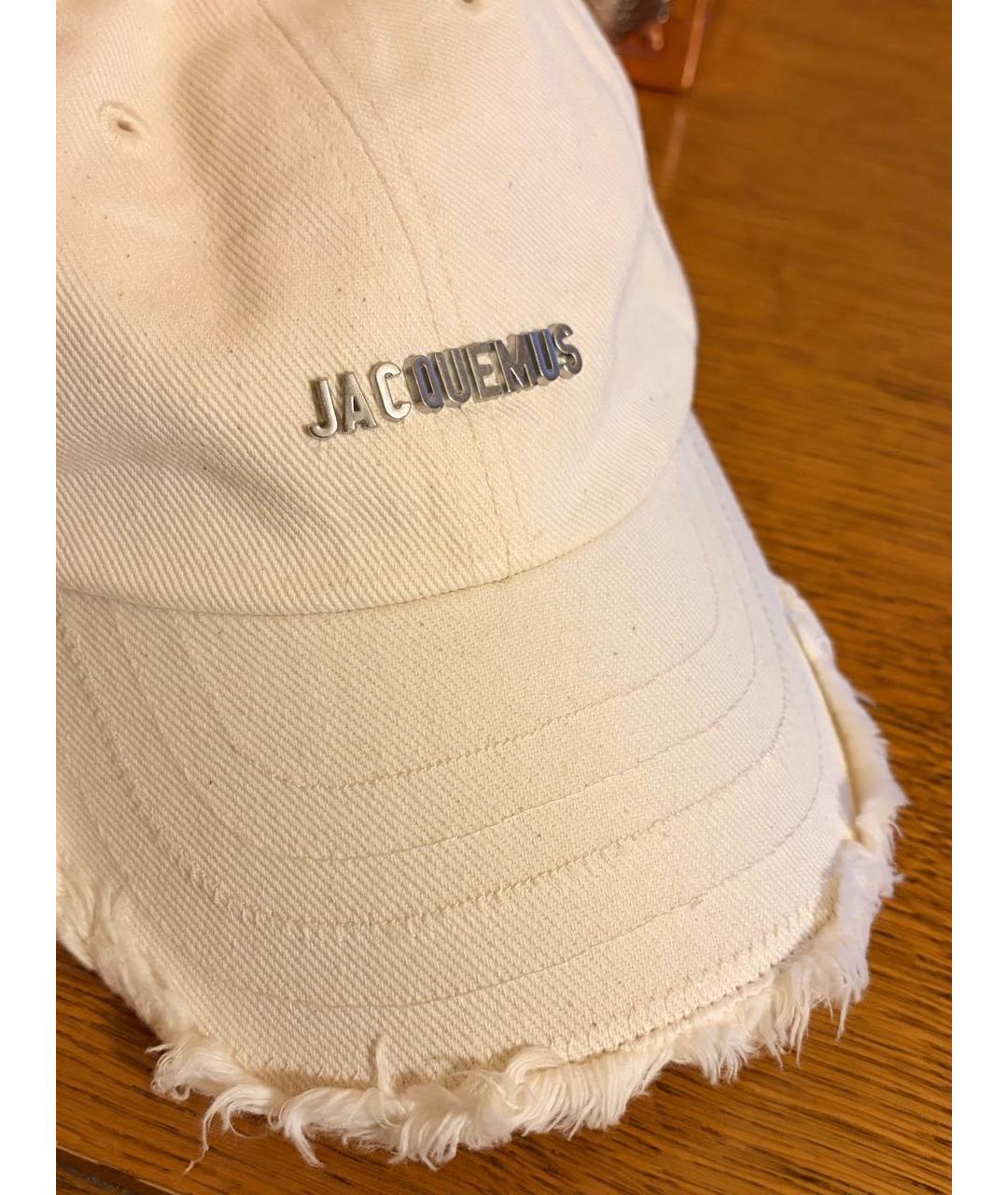 JACQUEMUS Белая хлопковая кепка, фото 5