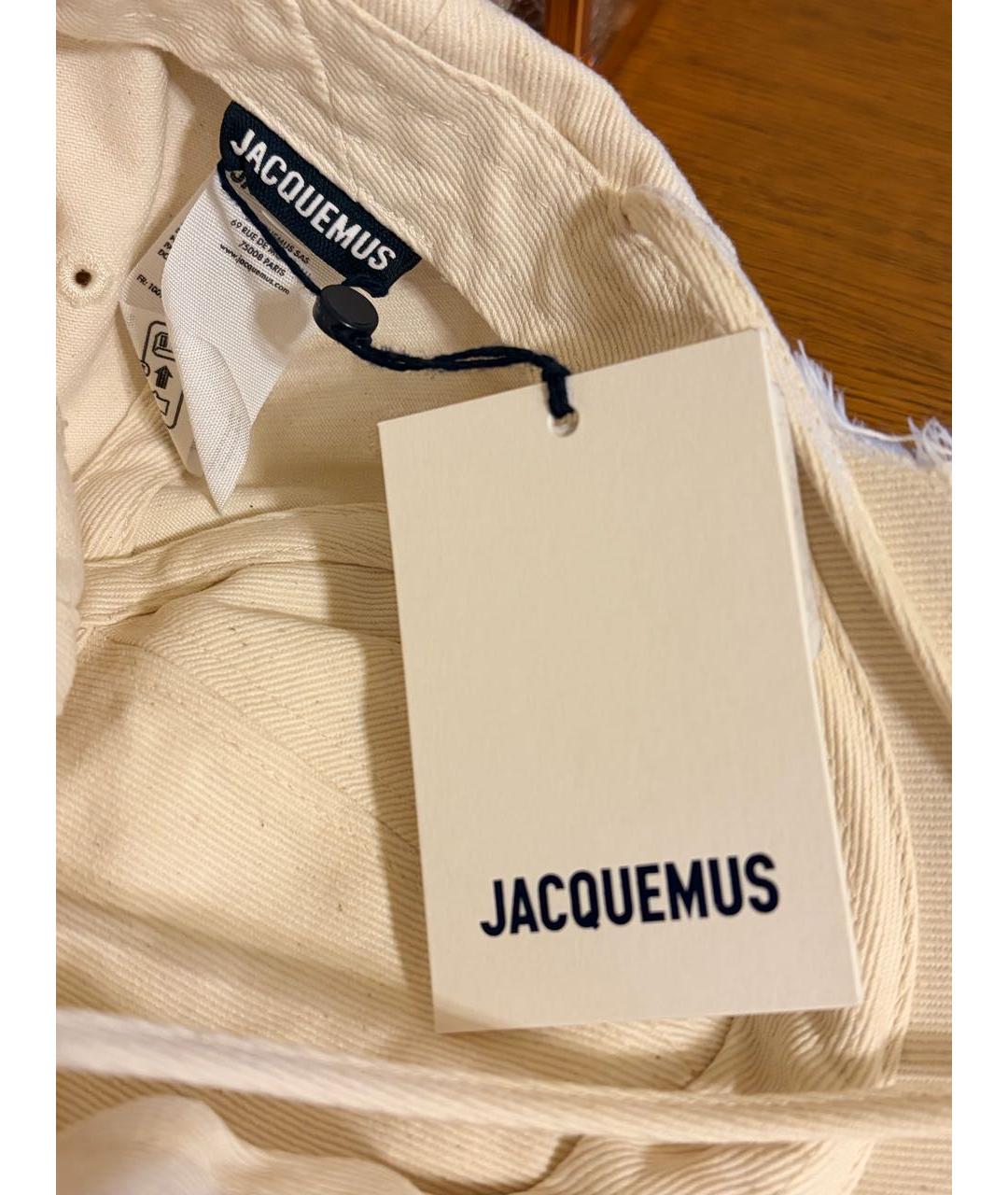 JACQUEMUS Белая хлопковая кепка, фото 4