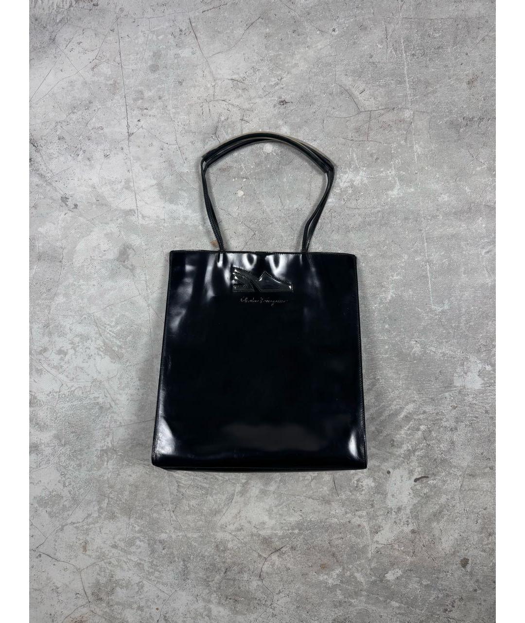 FERRAGAMO Черная сумка тоут, фото 9