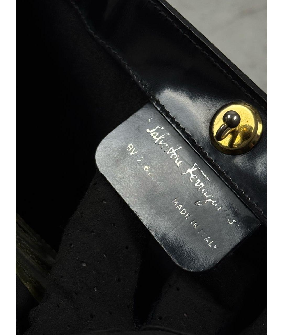 FERRAGAMO Черная сумка тоут, фото 8