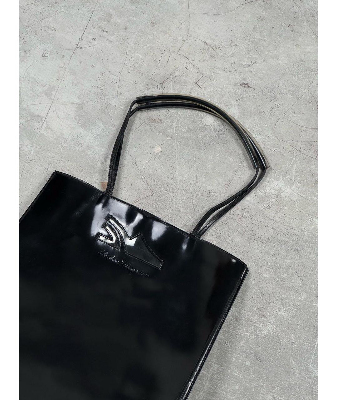 FERRAGAMO Черная сумка тоут, фото 4