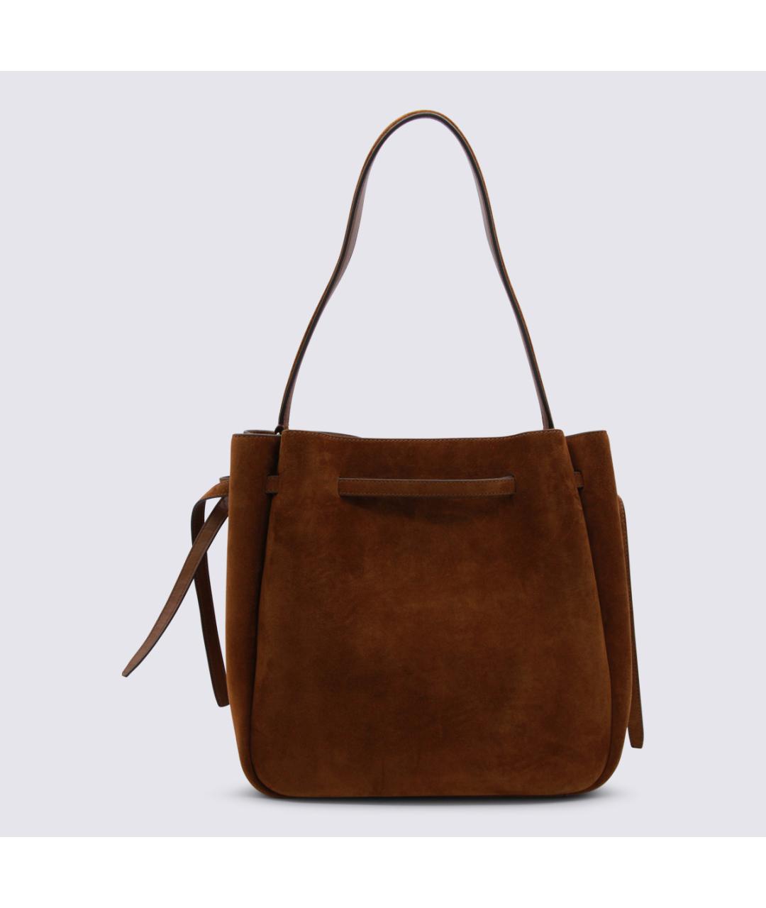 TORY BURCH Коричневая замшевая сумка тоут, фото 3