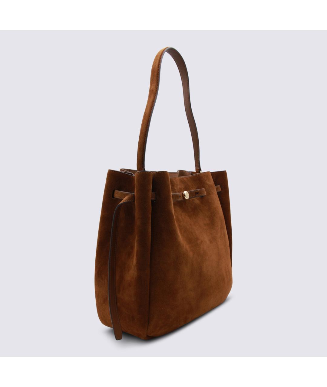 TORY BURCH Коричневая замшевая сумка тоут, фото 2