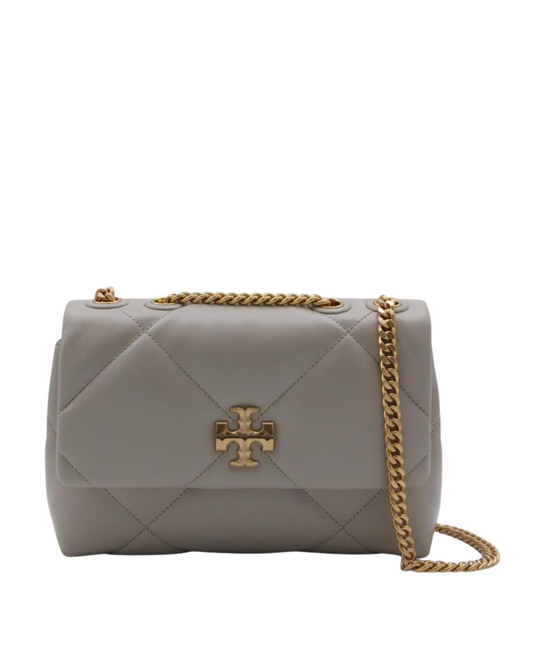 TORY BURCH Серая кожаная сумка через плечо, фото 1