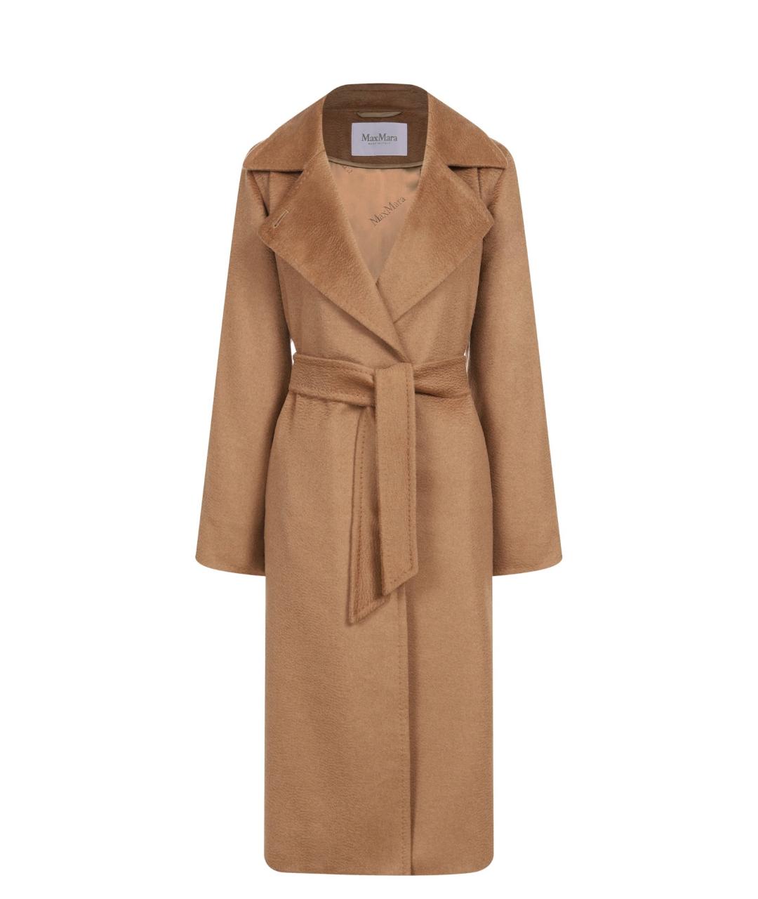 MAX MARA Коричневое шерстяное пальто, фото 1