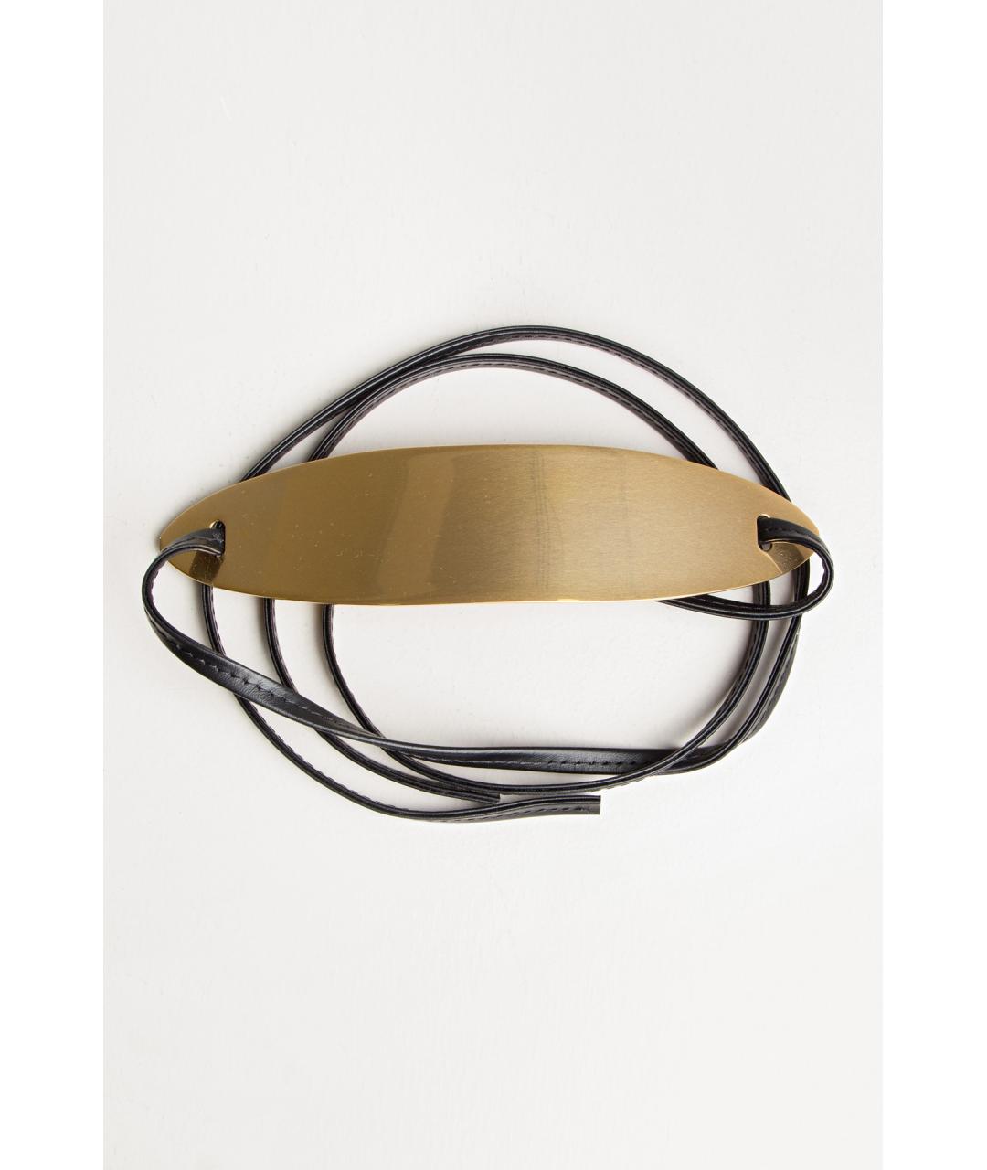 JIL SANDER Черный кожаный ремень, фото 3