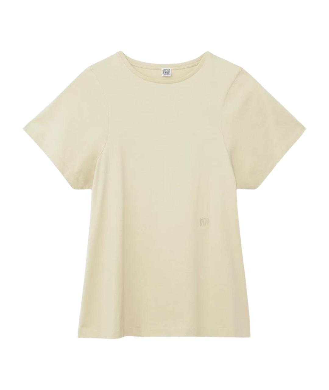 TOTEME Бежевая хлопковая футболка, фото 1