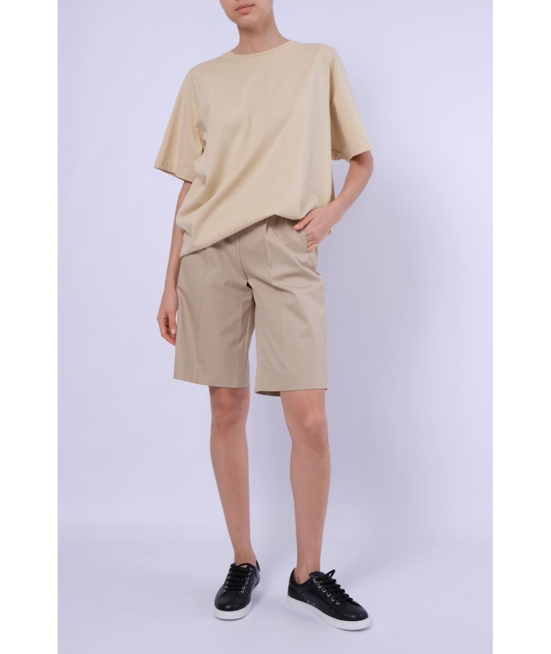 TOTEME Бежевая хлопковая футболка, фото 3