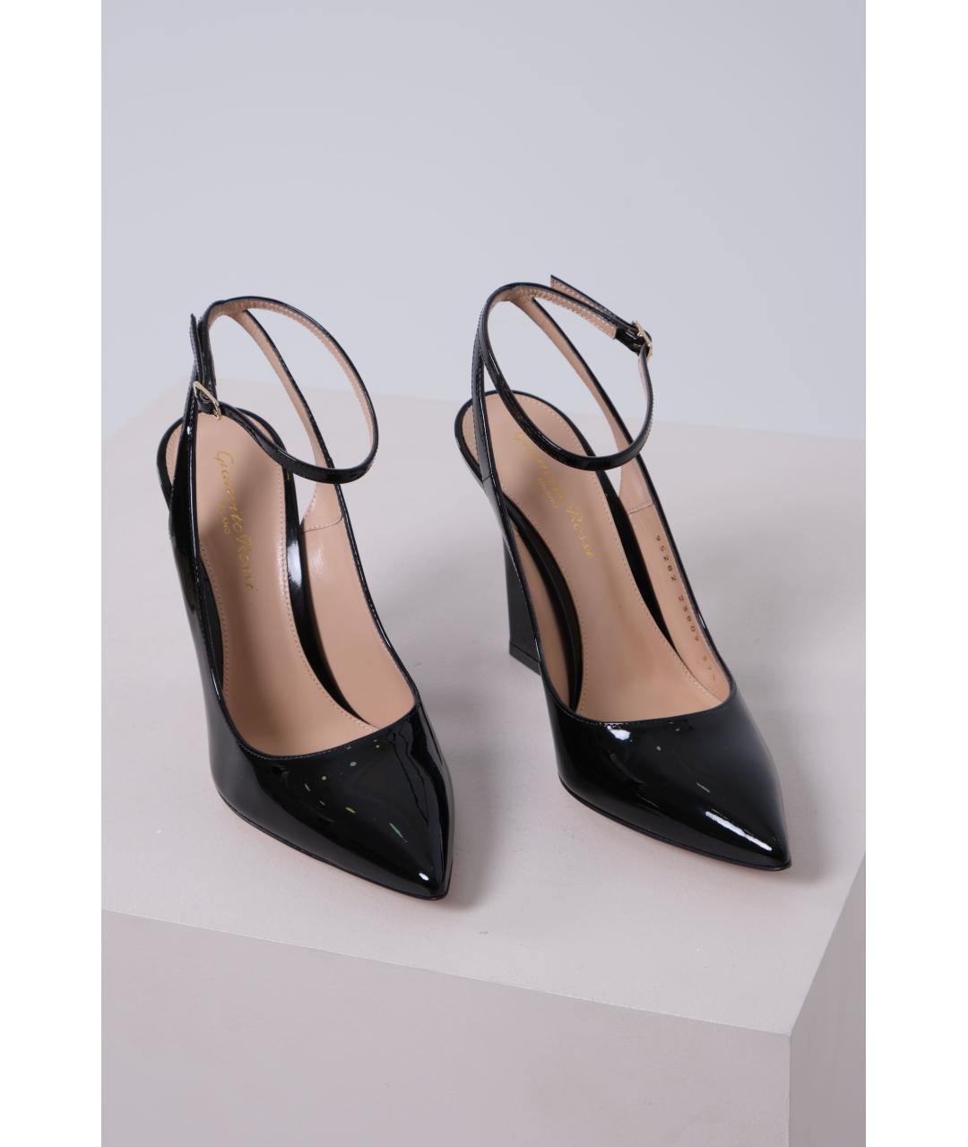 GIANVITO ROSSI Черные кожаные туфли, фото 4