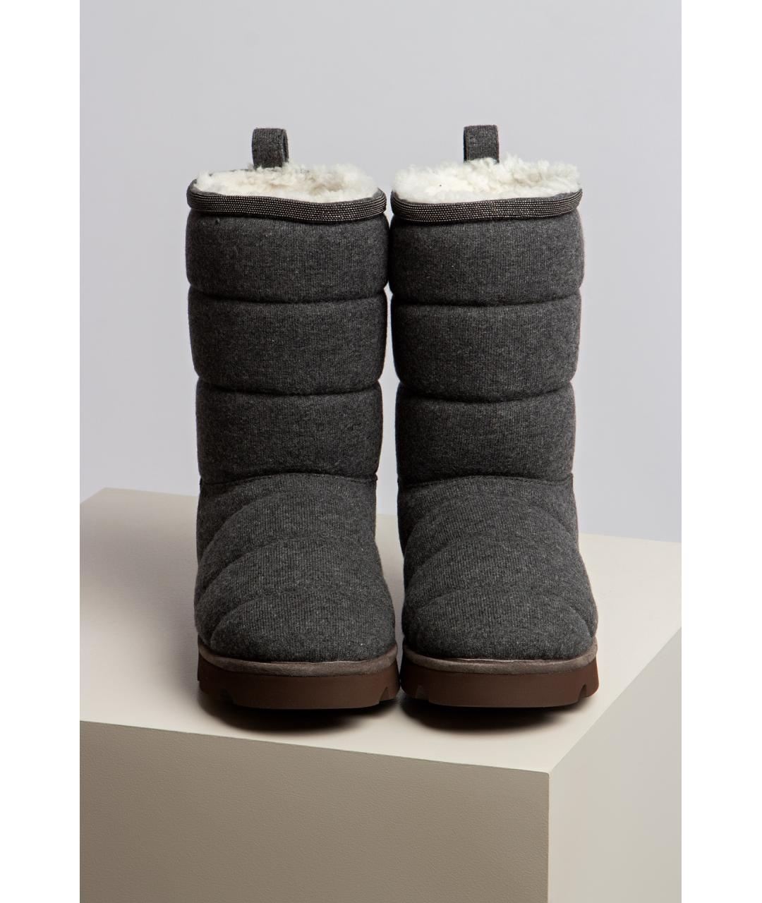 BRUNELLO CUCINELLI Серые сапоги, фото 2