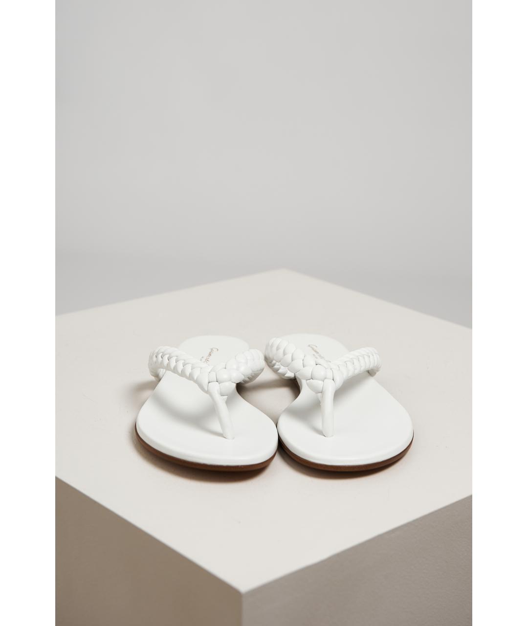 GIANVITO ROSSI Белые кожаные босоножки, фото 2
