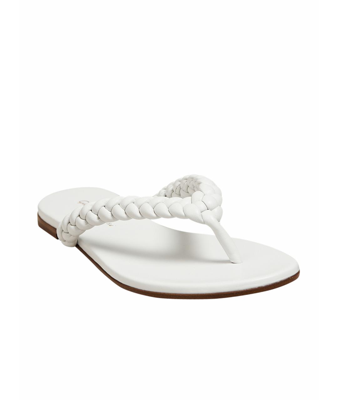 GIANVITO ROSSI Белые кожаные босоножки, фото 1