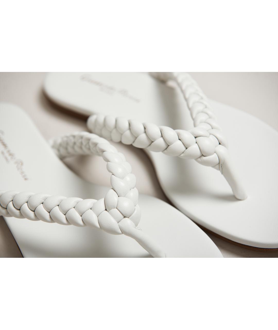 GIANVITO ROSSI Белые кожаные босоножки, фото 5