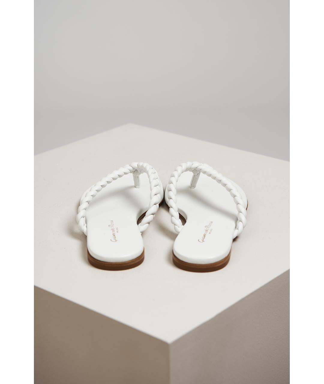 GIANVITO ROSSI Белые кожаные босоножки, фото 3